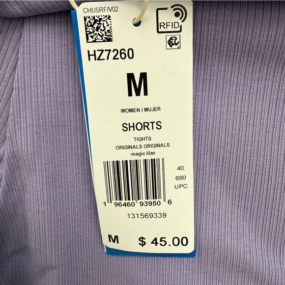 Adidas Adicolor Essentials Magic Lilac Biker Yoga Shorts Tights Short Leggings - Picture 8 of 8